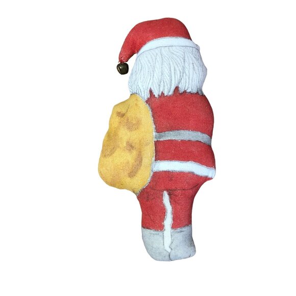 Vintage Christmas Decor Ornaments Stuffd Plush Elf Santa Candy Cane Tree Holiday - Picture 4 of 14